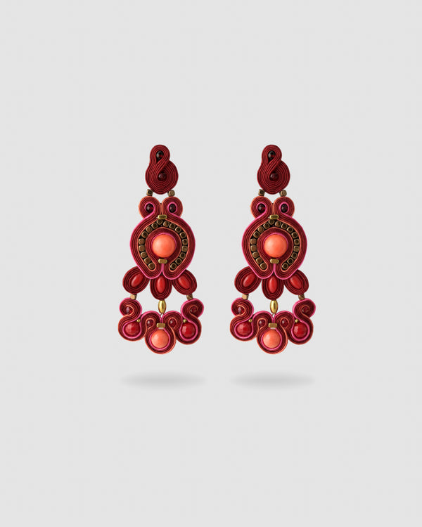 Pendientes Royal Tartan Carmine
